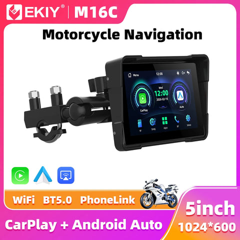 5 inch Portable GPS Display Universal for Motorcycles Android Head Unit EKIY