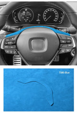 For Honda Accord 10th Gen Facelift & INSPIRE Made of Alcantara Auto Steering Wheel Decorative Frame Trim Sticker Car Accessory