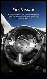 Carbon Fiber Steering Wheel Cover for Nissan Models Car Interior Accessory Hocasen