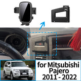 Stable Clip-On Phone Holder Mount for Mitsubishi Pajero 2011–2022 Car Phone Holder CATUSIKI