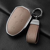 5 Button Aluminum Alloy Goatskin Car Key Case Cover For Trumpchi GAC 2021 Empow J11 J12 J13 J14 J15 J16 GS8 Keychain Accessories