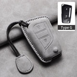 Sheep Suede Car Key Case Cover Shell for Various Toyota Models