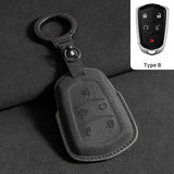 Suede Car Key Case Cover For Cadillac