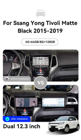 24.6" Dual Screen Android Stereo for SsangYong Tivoli 2015-2019 Android Head Unit Aotsr