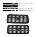 For 2024 Tesla Model 3 highland Under Seat Rear Air Vent Protect Cover Anti-blocking Backseat Outlet Grille Protector Accessorie