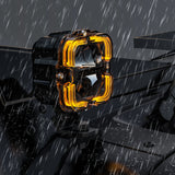Square LED Work Light 12V 24V For Car Offroad Motorcycle Driving Fog Lamp Light Bar With Angel Eyes Spotlights Auxiliary Ligh