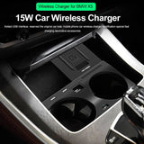 15W Fast Wireless Charger Pad for BMW X5 X6 X7 Car Interior Accessory LINGLUYANG