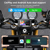 3.4" Motorcycle GPS Monitor with Wireless CarPlay Android Head Unit AKAMATE