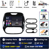 2K QLED Android 15 Multimedia Player for Renault Captur 2016–2019
