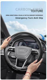 Wave Carbon Fiber Wheel Cover for Audi Car Interior Accessory Hocasen