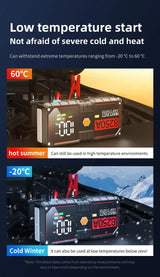 8250A Peak 12V Vehicle Emergency Power Supply, Explosion-Proof Battery Cell, USB Output & LED Flashlight, Ideal for 8.0L Petr
