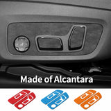 For BMW X3 G45 G48 (2025-) Seat Adjustment Button Panel Cover Trim Stickers Made of Alcantara Car Interior Tuning Accessories