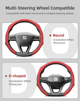 Perforated Leather Wheel Cover for Seat Ibiza Ateca Leon