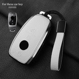 Metal and Leather Car Key Case Cover for Mercedes Benz