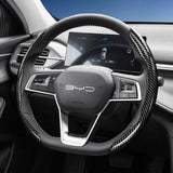 BYD Carbon Fiber Texture Quick-Release Wheel Cover Car Interior Accessory Hocasen