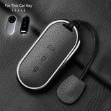 Aluminum Alloy Goatskin Car Key Case Cover For HUAWEI Aito M5 M7 2022 Car Key Case Protect Fob Car Interior Accessory OEM