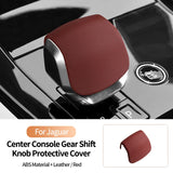 Original Leather Center Gear Shift Knob Cover For Jaguar Lever Shifter Boot Anti Scratch Car Performance Interior Accessories