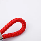 Premium PU Leather Braided Car Keychain Universal Car Interior Accessory GMUNI