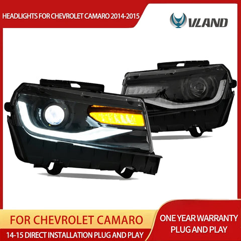 Projector Headlights Sequential Signal Chevy Camaro Car Interior Accessory VLAND