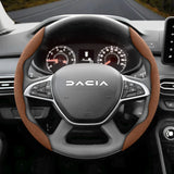 Suede Steering Wheel Cover for Dacia Models