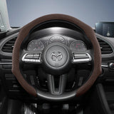Snap-On Suede Steering Wheel Cover for Mazda Cars