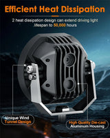 Superbright Offroad Spot Work Light 12v 24v LED Light Bar 6000K Drl White & Amber Light for Car SUV 4x4 Boat ATV LED Work Lig