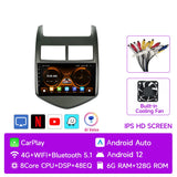 Android 12 Multimedia GPS Navigation for Chevrolet Aveo 2011–2015