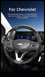 Carbon Fiber Texture Steering Wheel Cover for Chevy Silverado Car Interior Accessory Hocasen