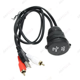 Waterproof AUX USB Extension Cable for 12V-24V Vehicles Car Interior Accessory AKAMATE