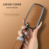 Metal and leather car key case cover for Lincoln Continental Navigator Car Key Case OEM