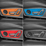 For Audi C8 A6 A7 S6 S7 (2019-2025) Made of Alcantara Seat Adjustment Buttons Panel Trim Sticker Car Interior Tuning Accessor