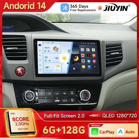 Android 13 Multimedia Navigation System for Honda Civic 2011–2015 Android Head Unit JIUYIN