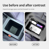 SMABEE for Leapmotor B10/B01 2025 2026 Central Armrest Storage Box Stowing Tidying Car Tray Organizer Accessories ABS Black C