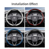 Carbon Fiber Steering Wheel Cover with Quick-Release for Buick Encore GX Car Interior Accessory Hocasen