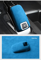 For Peugeot 508 2008 4008 5008 Gear Shift Knob Boot Cover Trim Stickers Car Premium Interior Tuning Accessory Made of Alcantara