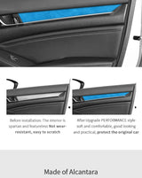 For Honda Accord 10th Gen Facelift & INSPIRE Made of Alcantara Car Interior Door Panels Armrest Cover Protective Trim Accesso