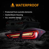 LED Tail Lights with Sequential Signal for Elantra 2011-2016