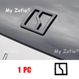 Car Black ABS Front Logo Car Tail Badge Cover Decor Sticker Frame Garnish Exterior Decoration