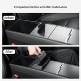 2025 2026 Tesla Model Y Launch Juniper/ Model 3 2025 Car Glasses Tray Center Console Armrest Storage Box Organizer Car Interi