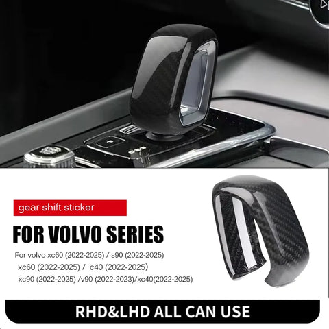 Carbon Fiber Gear Shift Cover for Volvo Models Car Interior Accessory LINGLUYANG