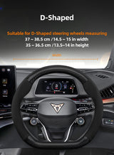Cupra Suede Carbon Fiber Steering Wheel Cover Fit Car Interior Accessory Hocasen