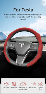 Perforated Leather Cover for Tesla Model 3/Y Car Interior Accessory Hocasen
