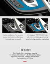 BMW Suede Gear Shift Panel Trim Frame Sticker Anti Scratch Car Interior Accessory Car Interior Accessory OEM