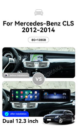 24.6-Inch Android 14 Wide-Screen Navigation for Mercedes Benz CLS Android Head Unit Aotsr