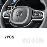 7pc Steering Wheel Button Trim for Volvo Models Car Interior Accessory LINGLUYANG 7PCS