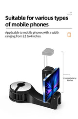 2-in-1 Hidden Headrest Phone Holder and Car Hook