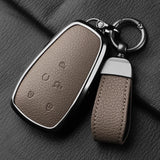 Aluminum Alloy Goatskin Car Key Case Cover For Changan Eado Unit CS35plus CS55plus CS75plus Car Key Protection Shell Accessories