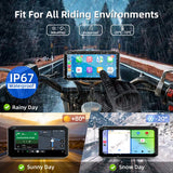 Motorcycle GPS Monitor with 1080P DVR & CarPlay