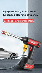Cordless High Pressure Car Wash Gun 60Bar for All Vehicles 2020-2023 Car Interior Accessory EAFC