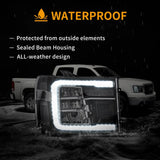 LED 2nd Gen Headlights for GMC Sierra 2007-2013 LED Ambient Light Vland